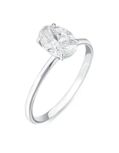 1.07 Karat Oval Kesim Lab Grown Pırlanta Tektaş Yüzük