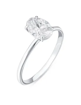 1.07 Karat Oval Kesim Lab Grown Pırlanta Tektaş Yüzük